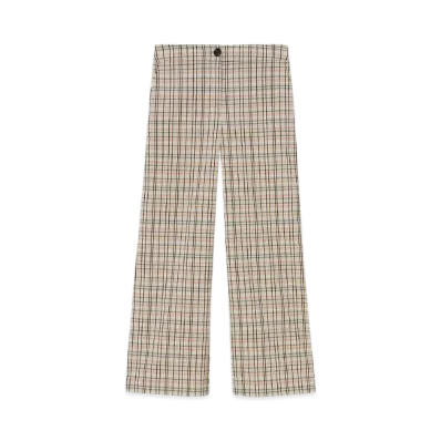 Paul Smith Women's Check Seersucker Pants "Beige"