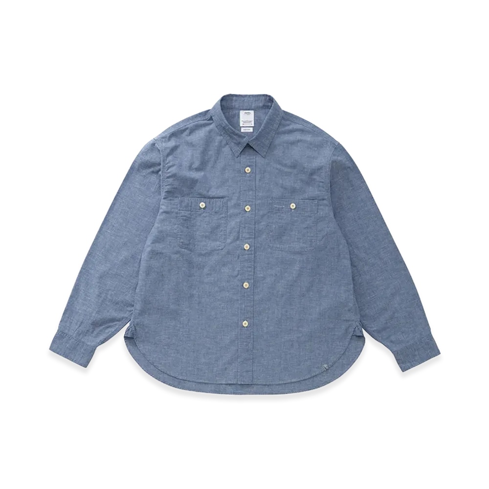 visvim Briggs Chambray L/S DMGD "LT.Indigo"