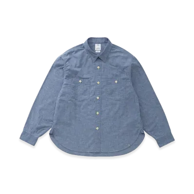 visvim Briggs Chambray L/S DMGD "LT.Indigo"