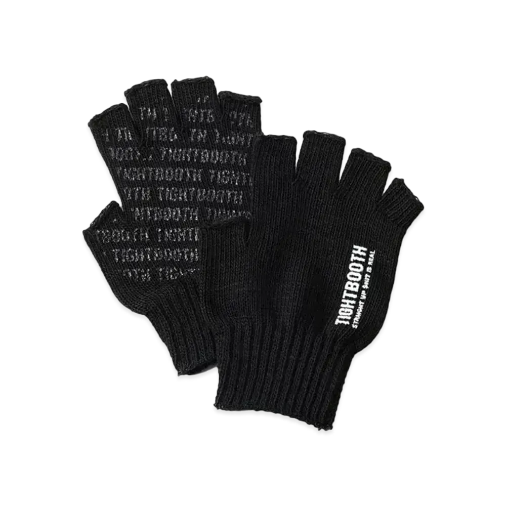 TIGHTBOOTH Logo Fingerless Gunte "Black"