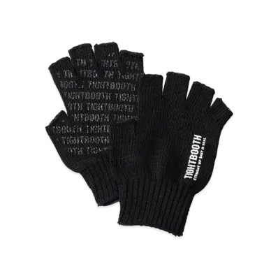 TIGHTBOOTH Logo Fingerless Gunte "Black"