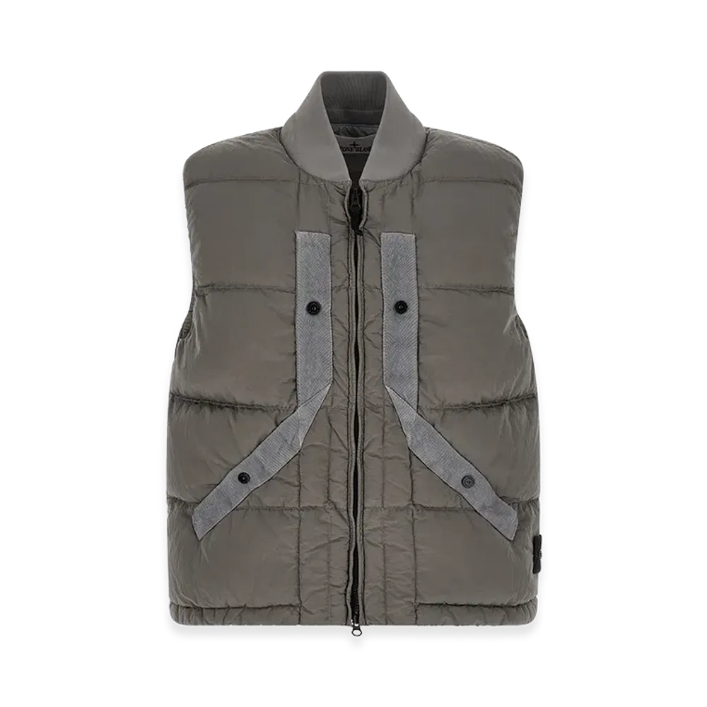 Stone Island Crinkled Effect Vest "Gray"