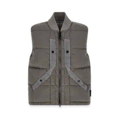 Stone Island Crinkled Effect Vest "Gray"