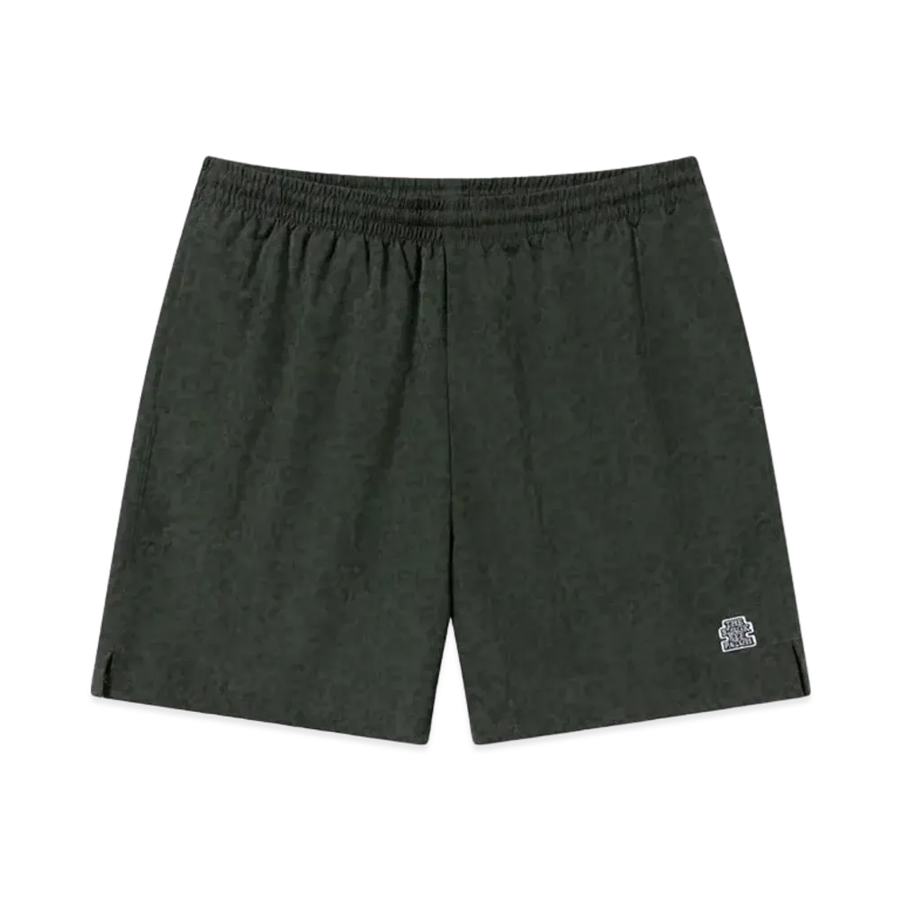 BlackEyePatch OG Leopard Nylon Shorts "Olive"