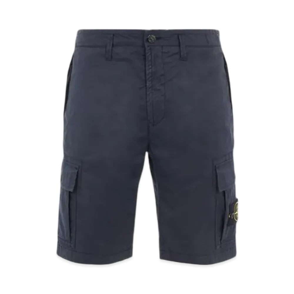 Stone Island L1119 Cotton Twill Bermuda Cargo Shorts - 22SS "Navy Blue"