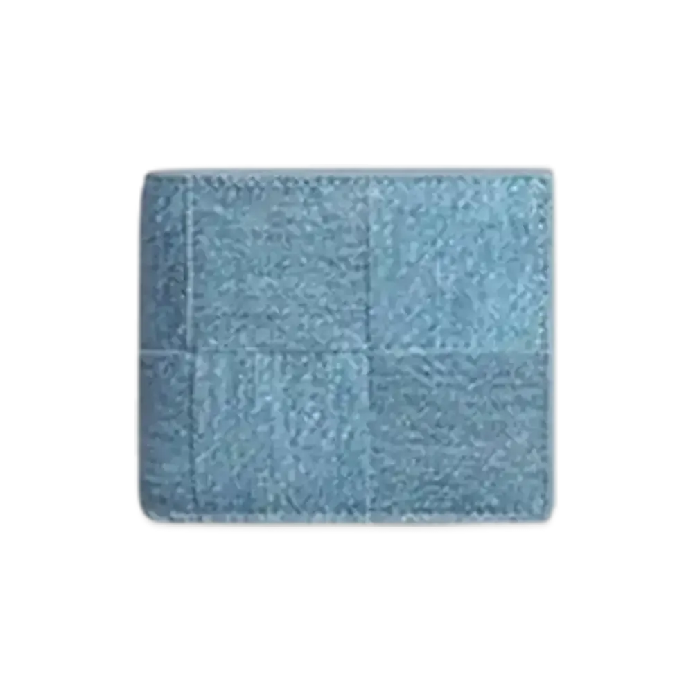 Bottega Veneta Cassette Bi-Fold Wallet With Coin Purse "Blue Melange/Ice"