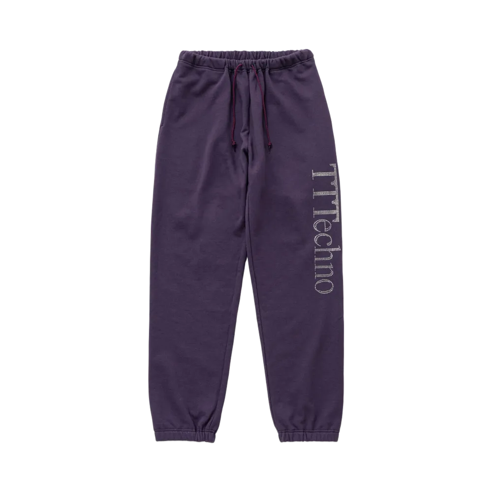 TTT MSW x ICE & TECHNO Logo Sweat Pants "Purple/Rrhinestone"