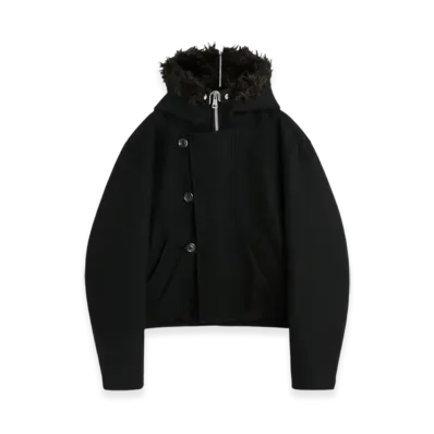 OUR LEGACY Duluth Jacket "Classic Black Stamped Wool"