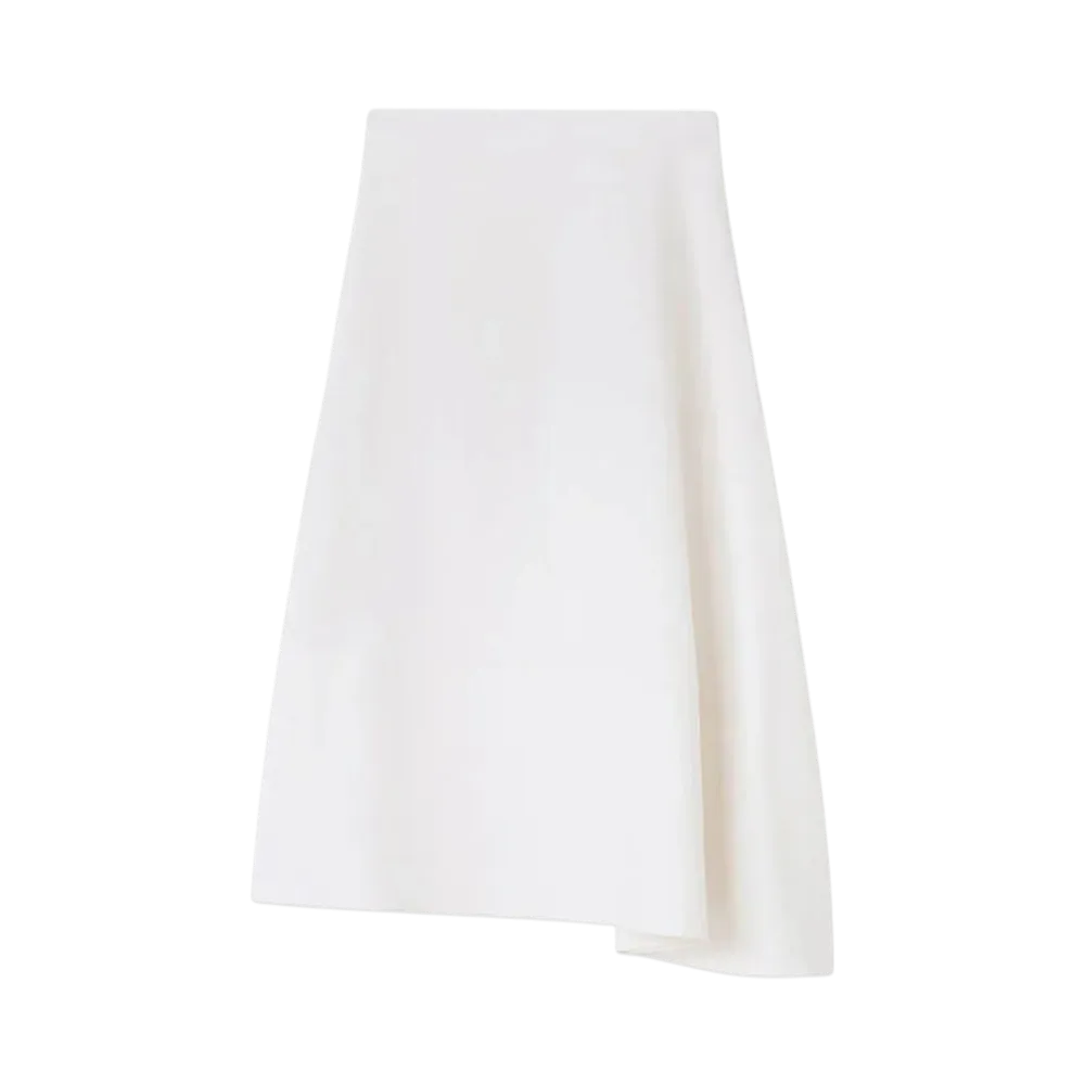 Jil Sander Women's Linen Asymmetrical Skirt "Optic White"