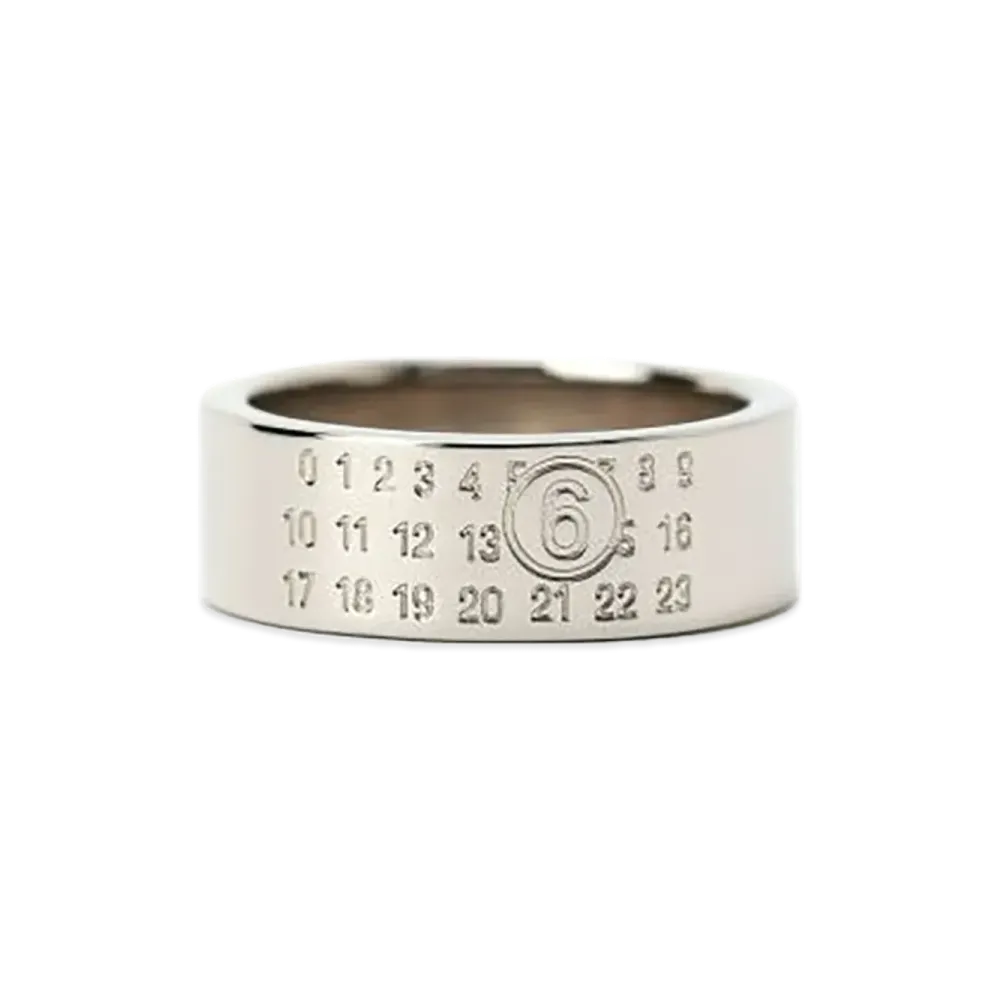 MM6 Maison Margiela Numeric Minimal Signature Ring "Silver"