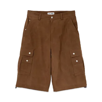 TTTMSW Suede military cargo half pants "Camel"