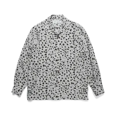 WACKO MARIA Leopard Open Collar Shirt "Gray"
