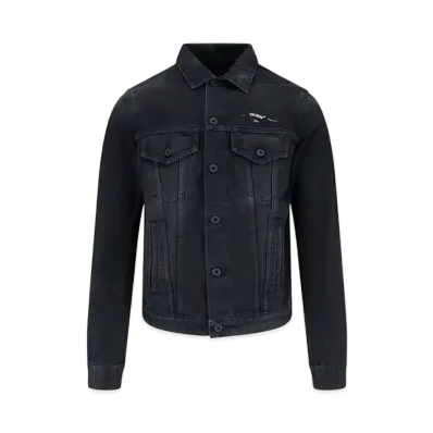 OFF-WHITE Tape Arrows Denim Jacket "Black"