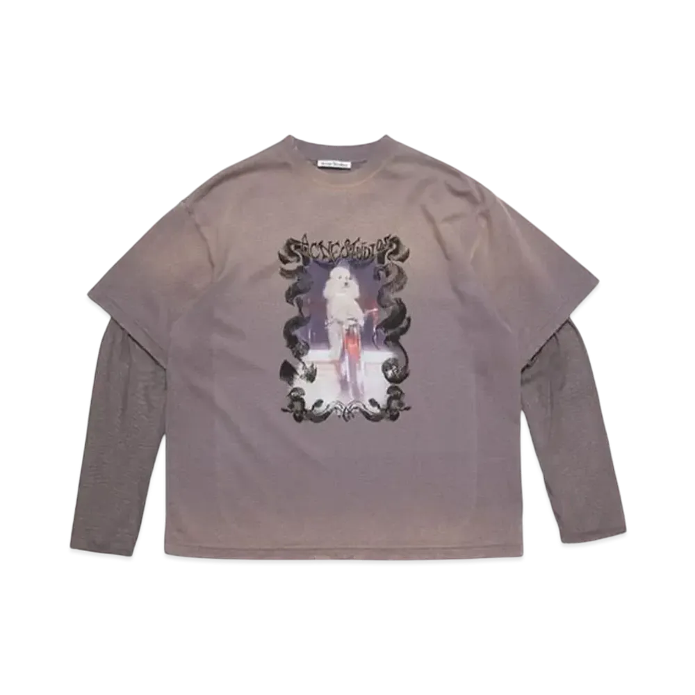 Acne Studios Layered Print T-Shirt "Brown"