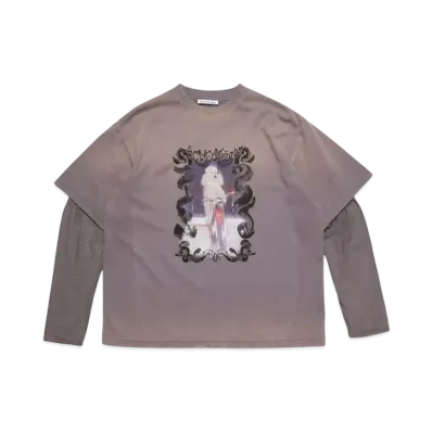 Acne Studios Layered Print T-Shirt "Brown"