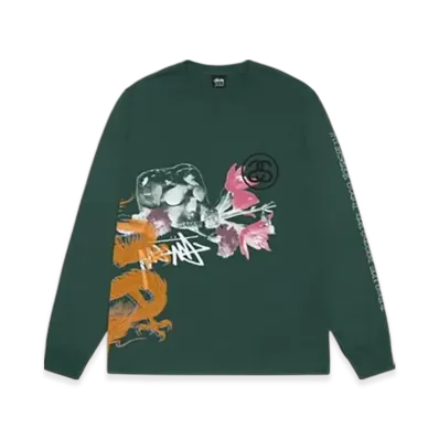 Stussy Strike LS Tee Pigment Dyed "Green"