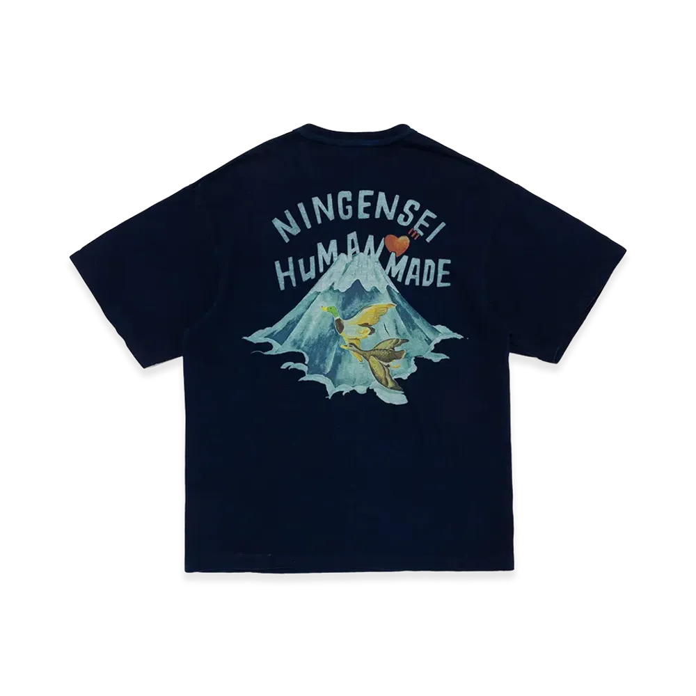 HUMAN MADE Ningensei Aizome Wa Graphic T-Shirt "Indigo"