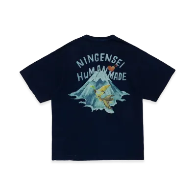 HUMAN MADE Ningensei Aizome Wa Graphic T-Shirt "Indigo"