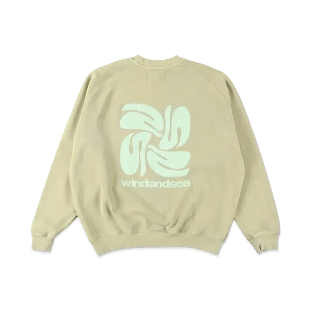 WIND AND SEA Smooth Pigment Dye Crew "Sand"