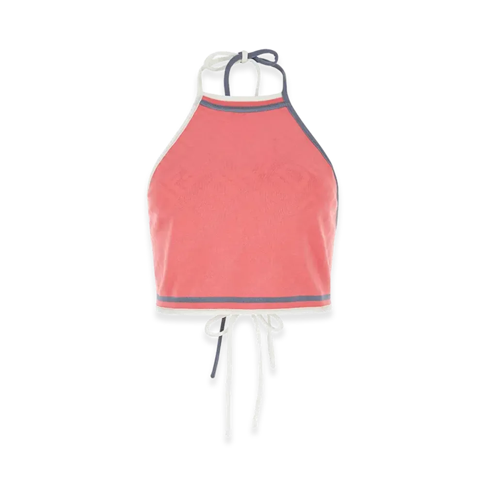 FENDI Women's Viscose Blend Crop Top "Dark Pink"