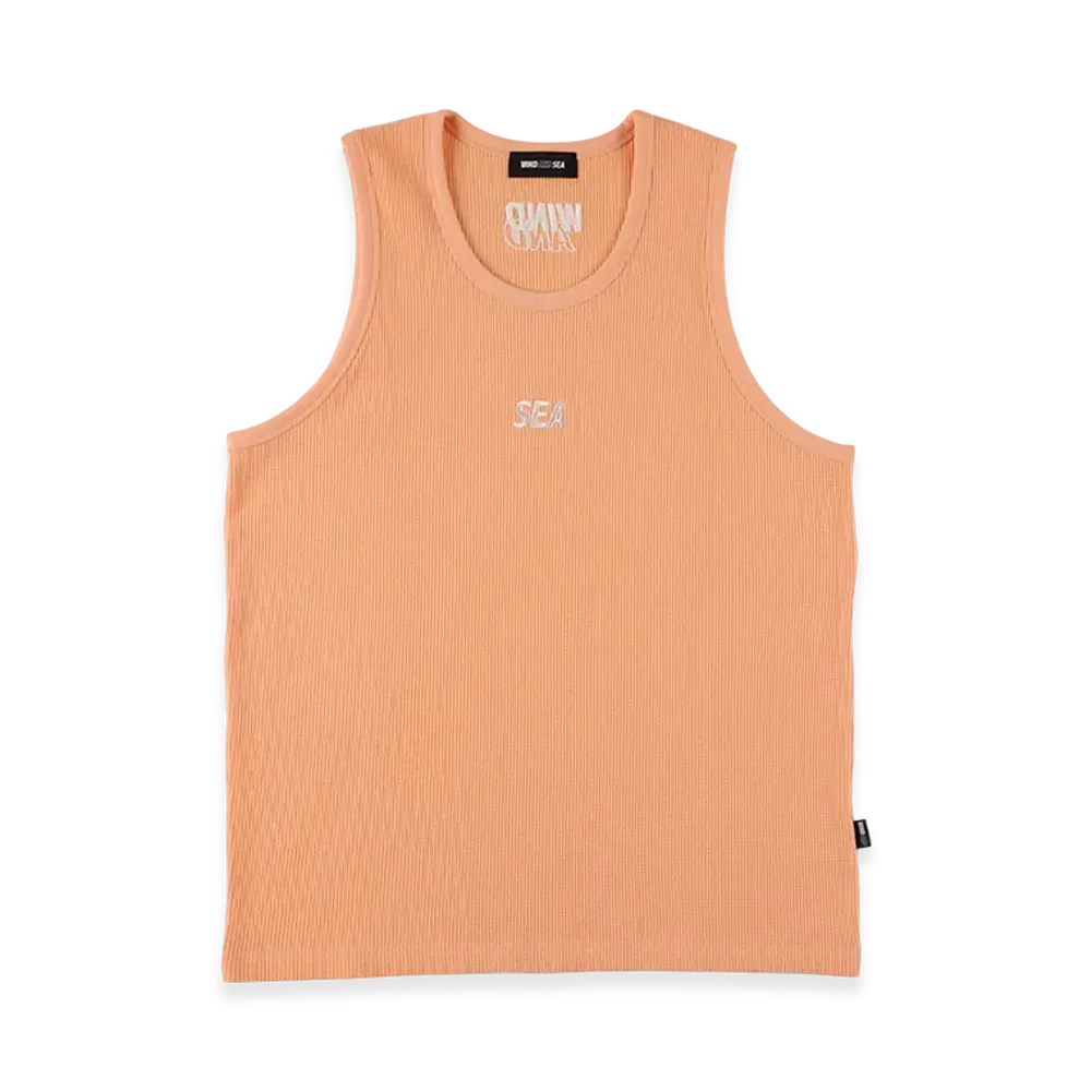 WIND AND SEA Waffle Tank Top "Light Orange"