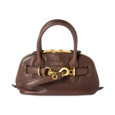 MIUMIU Aventure Mini Nappa Leather Bag "Brown"