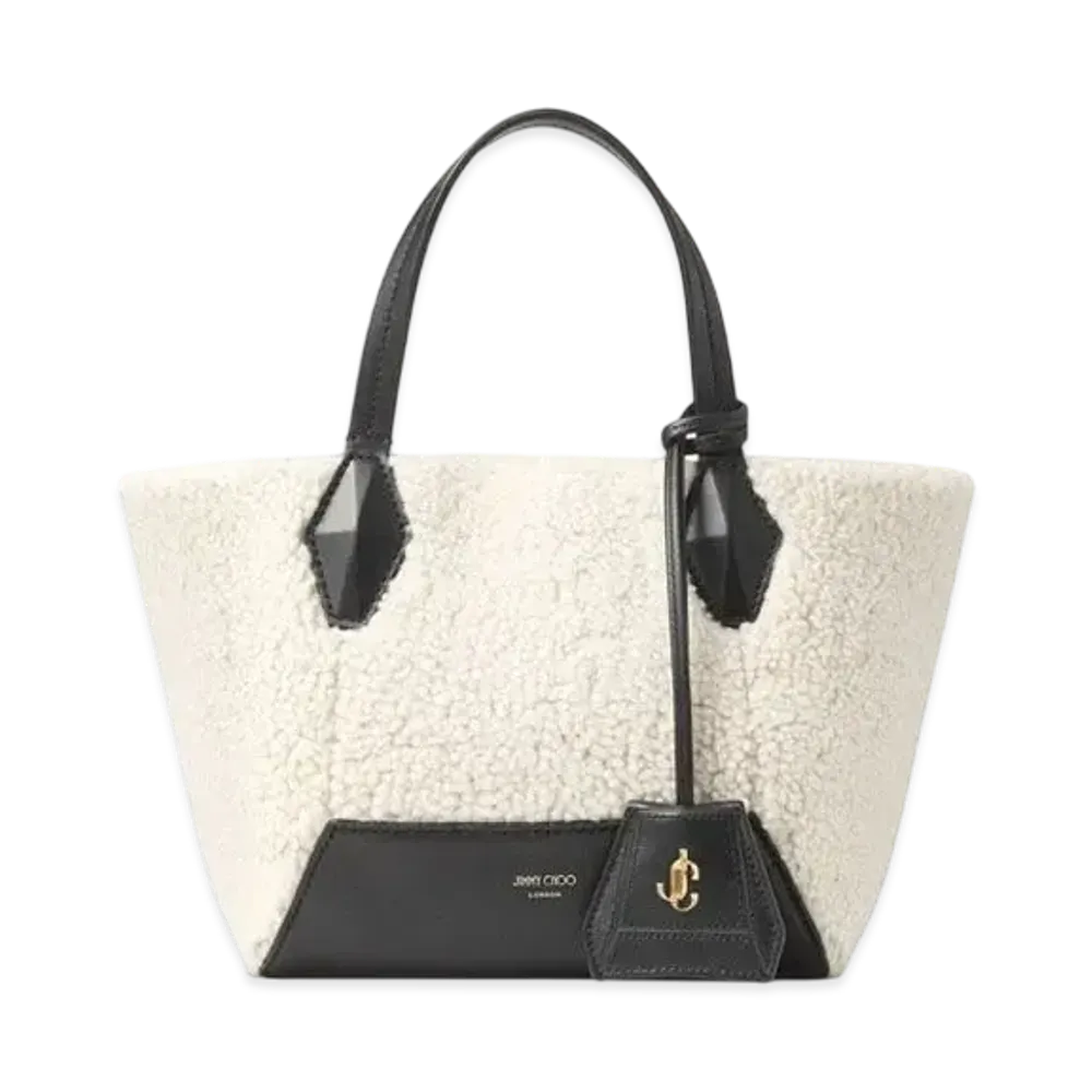 Jimmy Choo Diamond Tote/S Shearling Tote Bag "Natural"