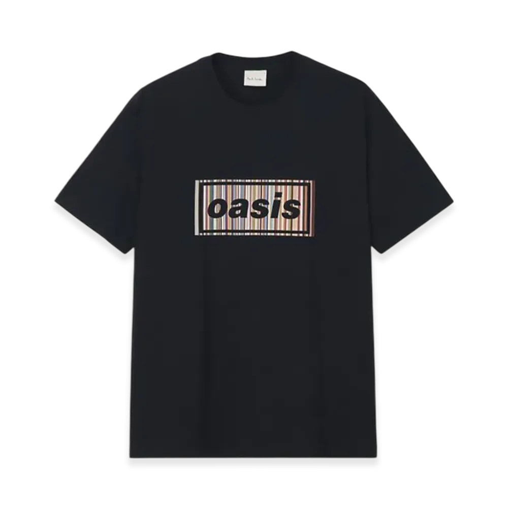 Paul Smith x Oasis Women's Signature Stripe Logo T-Shirt "Black"