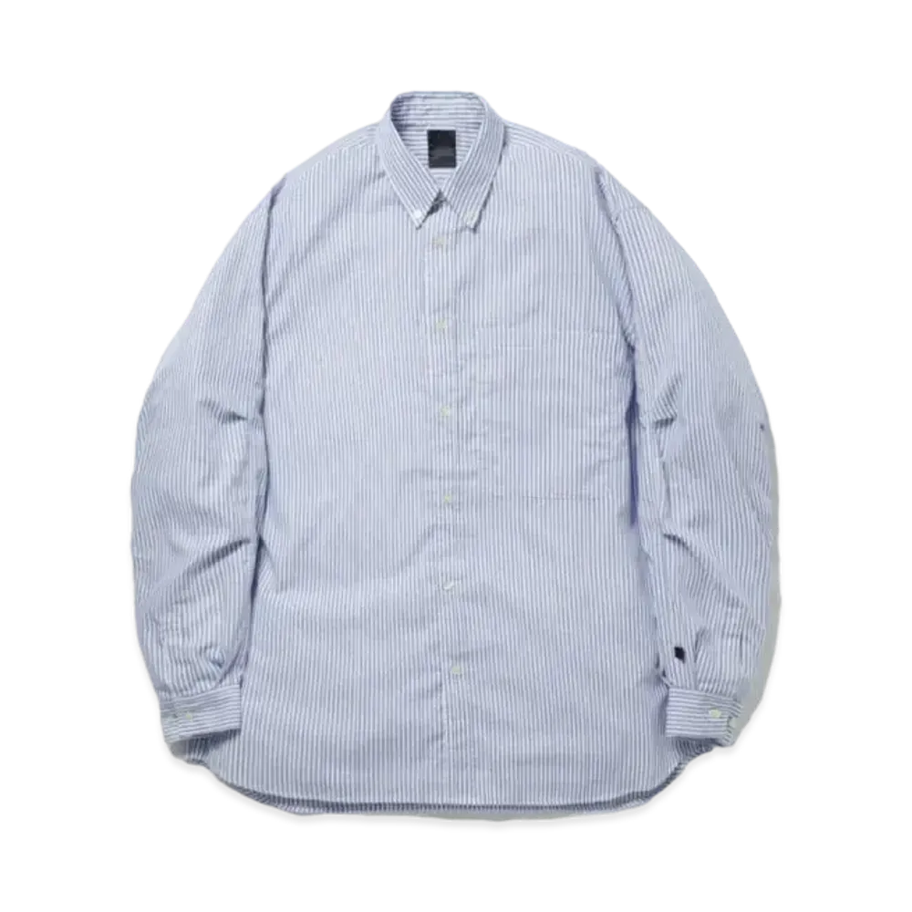 DAIWA PIER39 Tech Button Down Shirts L/S Stripe "Sax"