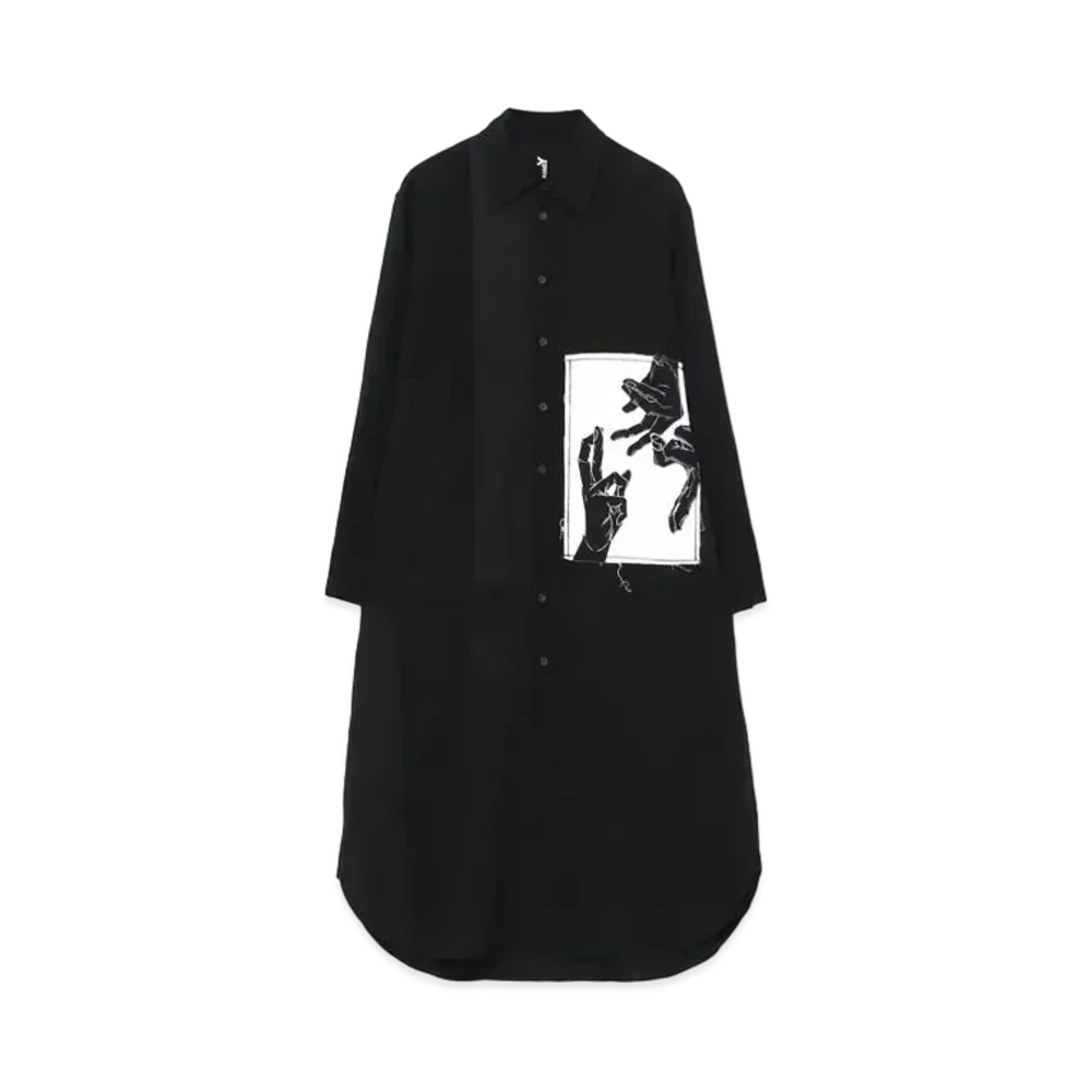 Ground Y x Jujutsu Kaisen Gojo's Hands Patchwork Shirt "Black"