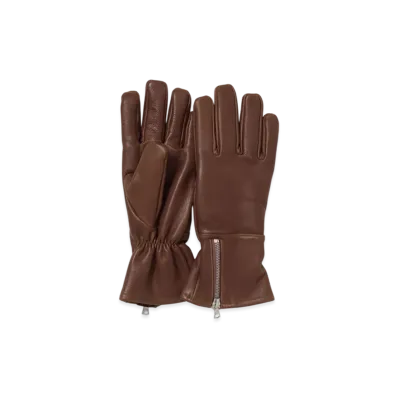 AURALEE Calf Leather Gloves "Brown"