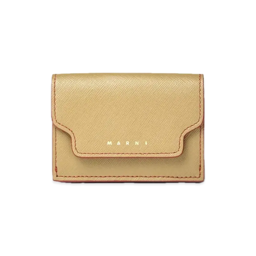 Marni Saffiano Leather Tri Fold Wallet