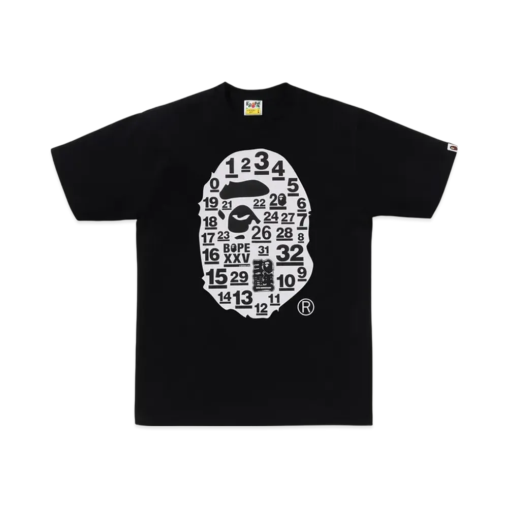 A BATHING APE 32ND Anniv. 1ST Camo Big Ape Head Tee "Black"