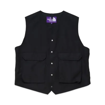 The North Face PURPLE LABEL Polyester Wool Ripstop Trail Vest "Black"