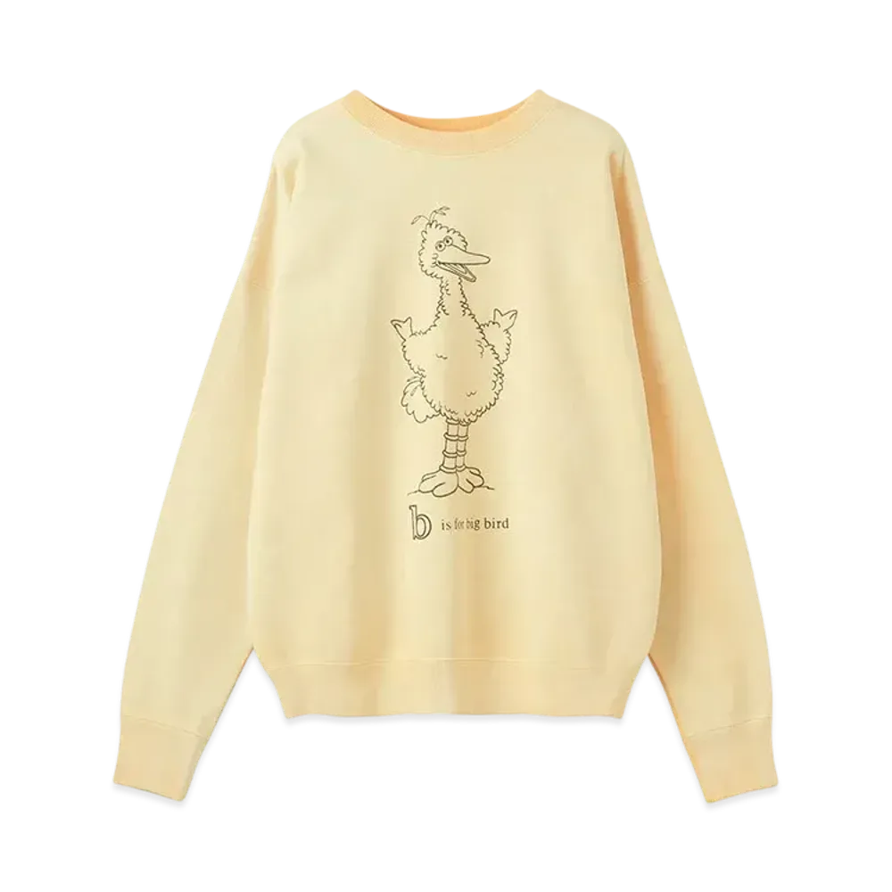 RHC Ron Herman x Sesame Street Big Bird Sweat Shirt "Yellow"