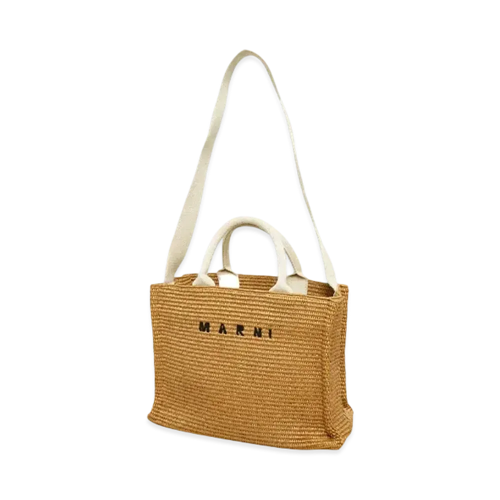 MARNI SMALL BASKET "RAW SIENNA/NATURAL"