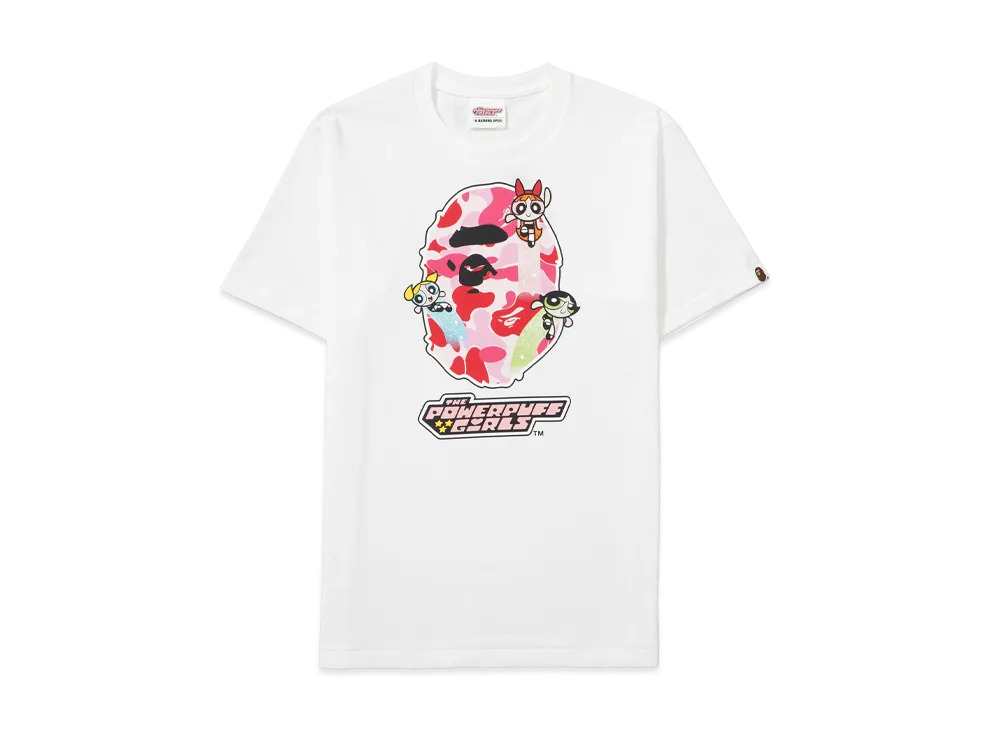 A BATHING APE x The Powerpuff Girls Ape Head Tee "White"