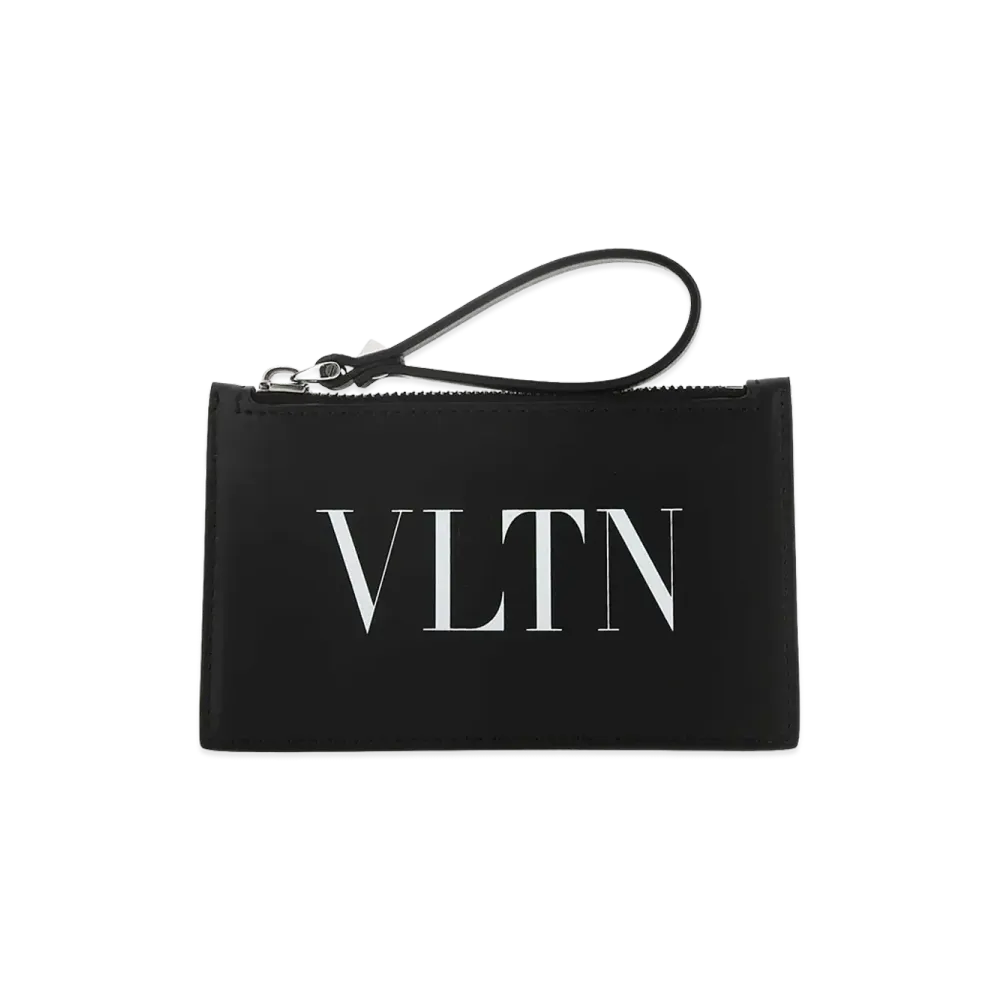 Valentino Leather Card Holder "Black"