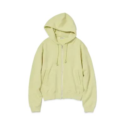 AURALEE Smooth Soft Sweat Zip Parka "Light Lime"
