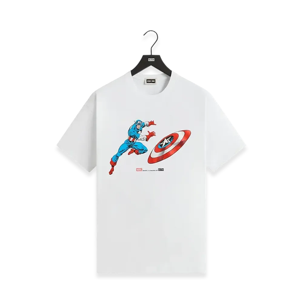 Kith x Marvel Captain America Vintage Tee "White"