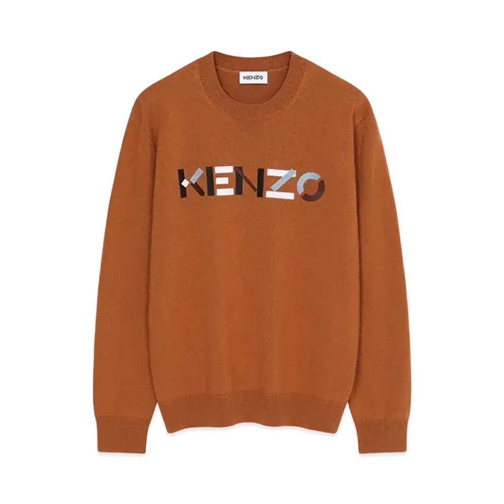KENZO Merino Wool Sweater KENZO Logo "Paprika"