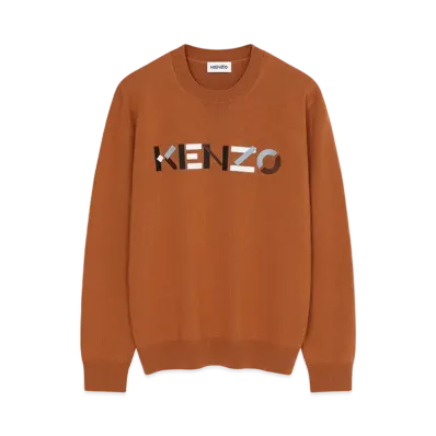 KENZO Merino Wool Sweater KENZO Logo "Paprika"