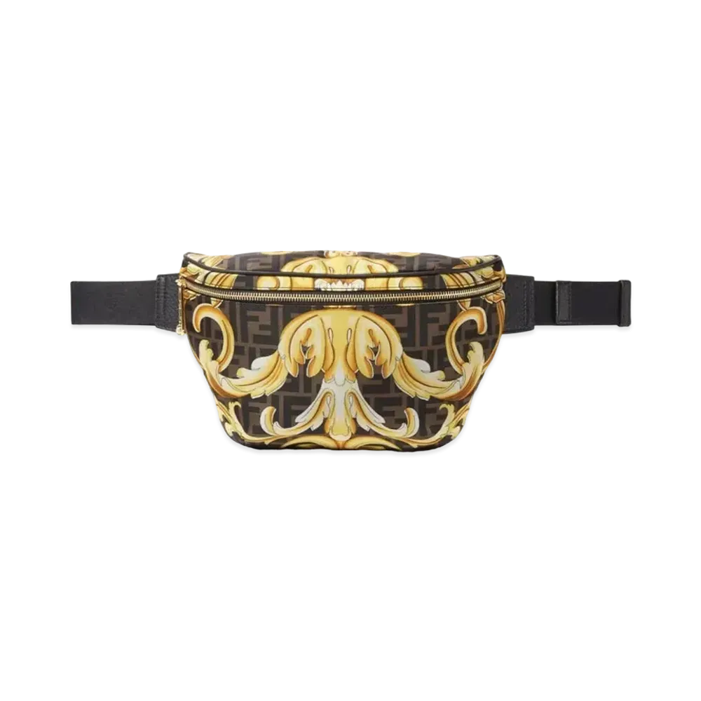 FENDI x Versace Fendace Gold Baroque Belt Bag "Brown"