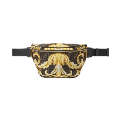 FENDI x Versace Fendace Gold Baroque Belt Bag "Brown"
