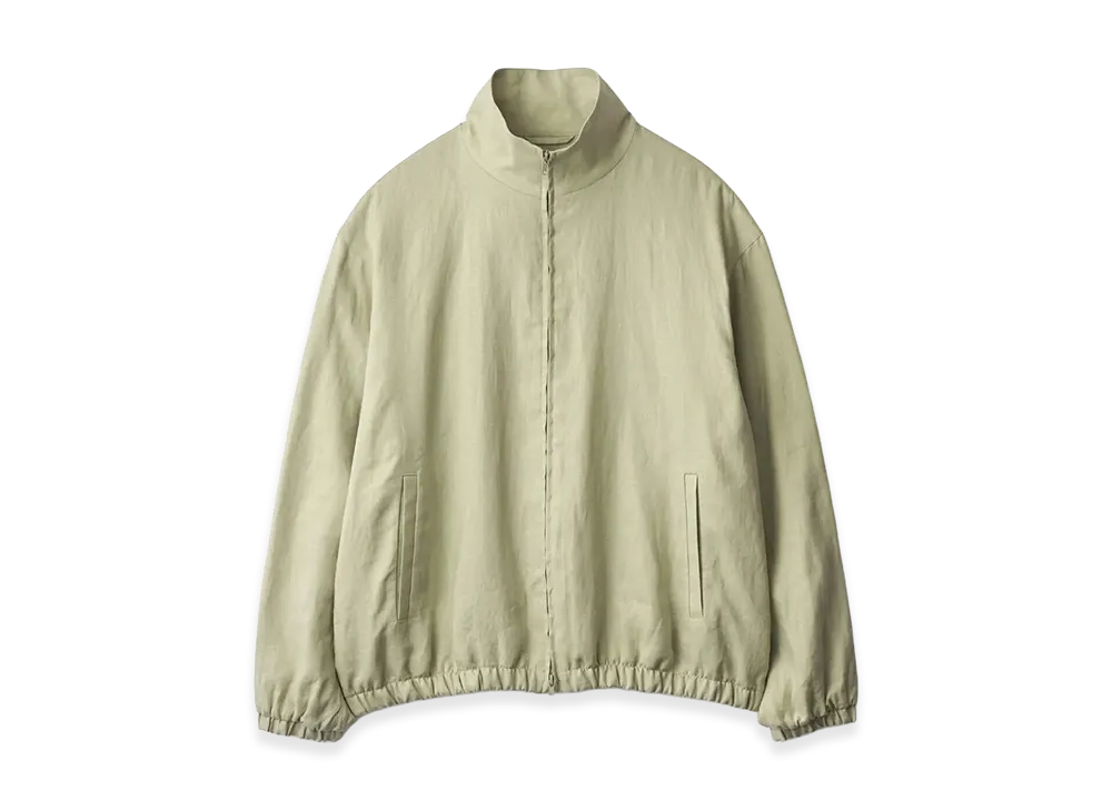 ssstein Light Linen Shirred Light Zip Jacket "Light Beige"