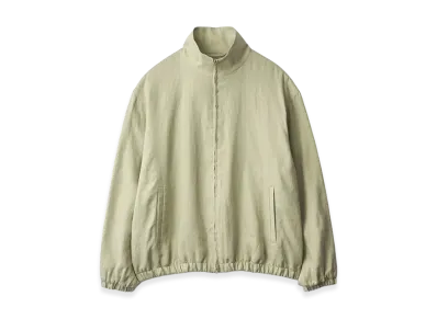 ssstein Light Linen Shirred Light Zip Jacket "Light Beige"