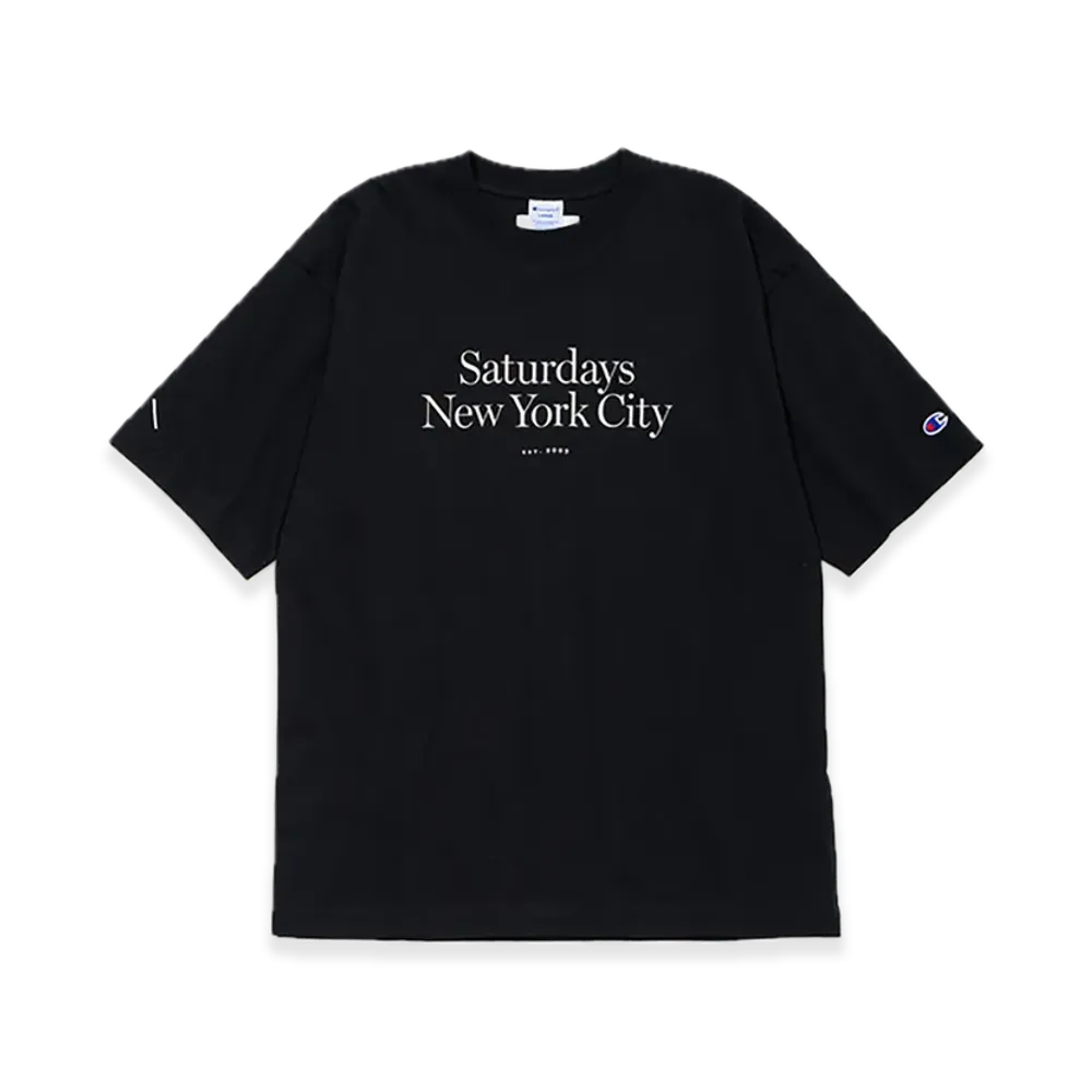Saturdays NYC x V.A. x Champion Short Sleeve T-Shirt "Black"