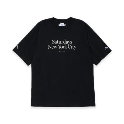 Saturdays NYC x V.A. x Champion Short Sleeve T-Shirt "Black"