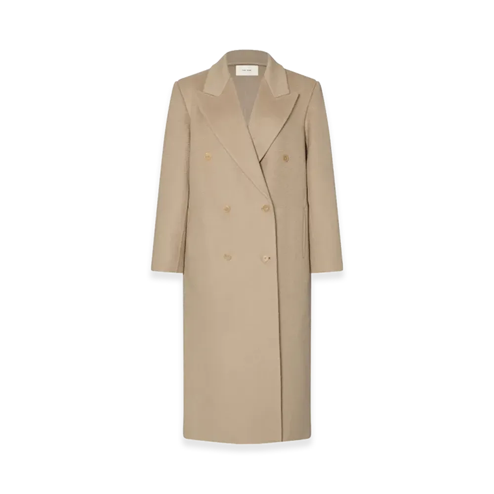 The Row Women's Hariet Cashmere Coat "Light Pebble"