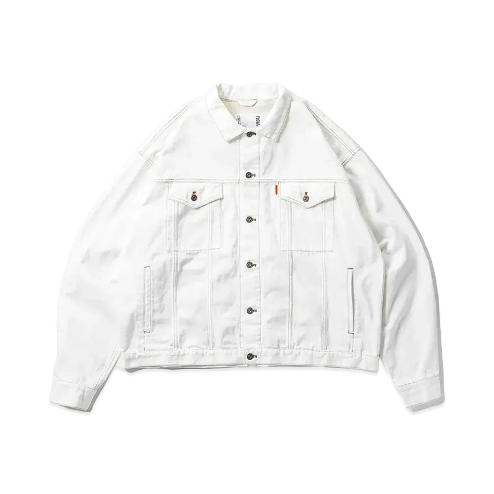 TIGHTBOOTH Label Denim Jacket "White"